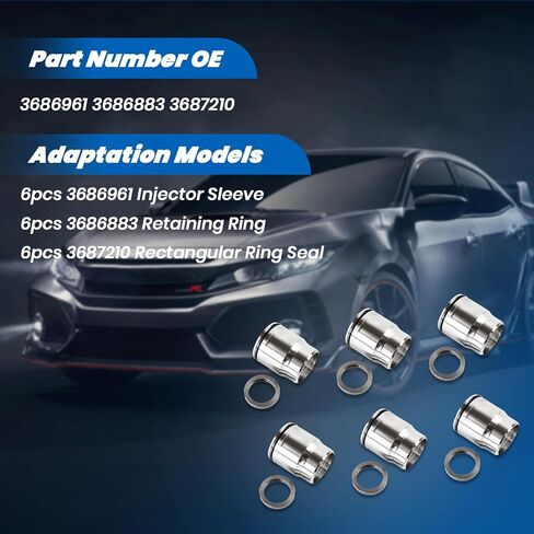 ZDKK 3686961 حاقن الوقود كم عدة كأس أنبوب 6 قطعة صالح ل ISX15 أجزاء محرك الديزل قطع غيار ما بعد البيع استبدال OE 3686961 3686883 3687210 in Saudi Arabia