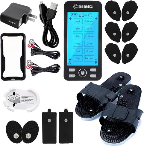 Tens Unit Muscle Stimulator 24 Massage Modes Electronic Pulse Massager Rechargeable Planters Fasciitis Tennis Elbow Carpal Tunnel Arthritis Bursitis Tendonitis in Saudi Arabia