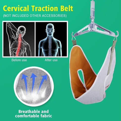 Hanging Neck Stretcher Band Cervical Neck Traction Device for Neck Pain Relief,Relieve Pressure on Muscle (only Belt) in Saudi Arabia