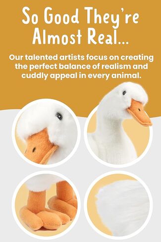 Living Nature Duck Stuffed Animal | Fluffy Duck Toy | Soft Toy Gift for Kids | 14 Inches in Kuwait