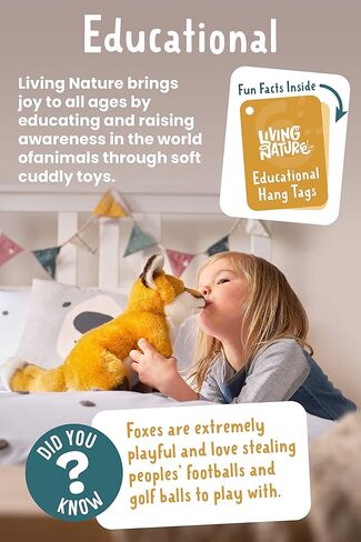 Living Nature Duck Stuffed Animal | Fluffy Duck Toy | Soft Toy Gift for Kids | 14 Inches in Kuwait