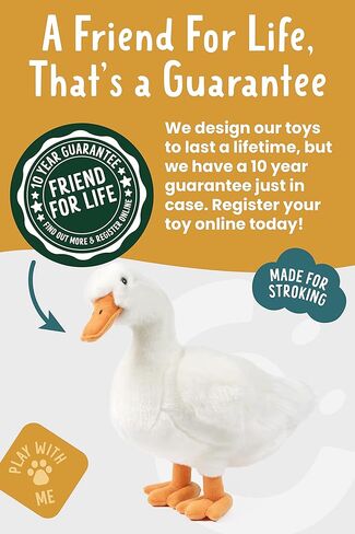 Living Nature Duck Stuffed Animal | Fluffy Duck Toy | Soft Toy Gift for Kids | 14 Inches in Kuwait