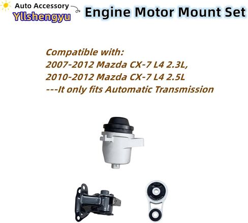 Yllshengyu 3Pcs Engine Motor Transmission Mount Set Compatible with Mazda CX-7 2007 2008 2009 2010 2011 2012 L4 2.3L/2010-2012 L4 2.5L FWD Replacement for A4425 A4440 A4419 9537 9829 9507 in Saudi Arabia