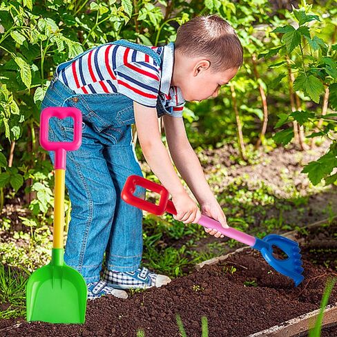 5 قطع من معاول الشاطئ للأطفال من كودري - مجارف الشاطئ بمقبض طويل ألعاب مجارف رملية - مجارف رمل للأطفال مجارف مجرف للحديقة في الفناء الخلفي وحفر الثلج الرملي in Kuwait