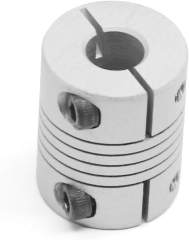 Befenybay 2PCS 5mm to 8mm Flexible Shaft Coupling 25mm Length 20mm Diameter for Stepper Motor Coupler Aluminum Alloy for 3D Printer CNC Machine (5x8mm) in Saudi Arabia
