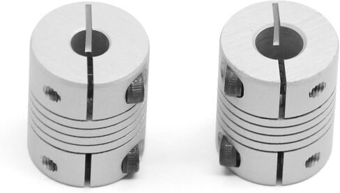 Befenybay 2PCS 5mm to 8mm Flexible Shaft Coupling 25mm Length 20mm Diameter for Stepper Motor Coupler Aluminum Alloy for 3D Printer CNC Machine (5x8mm) in Saudi Arabia