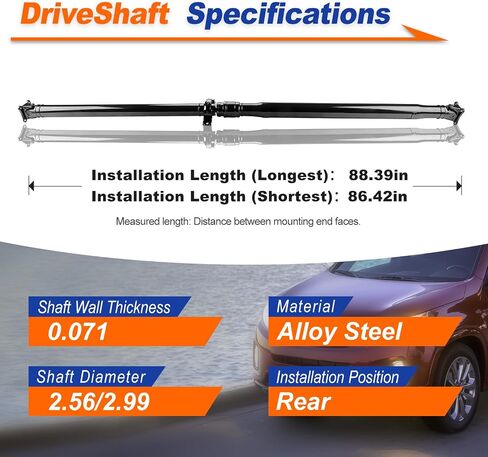 DriveXpert 936-024 Rear DriveShaft Prop Drive Shaft Assembly Fit for 2009 2010 2011 2012 2013 2014 2015 Honda Pilot, AWD, Replace# 40100SZAA0, 40100SZAA02 in Saudi Arabia