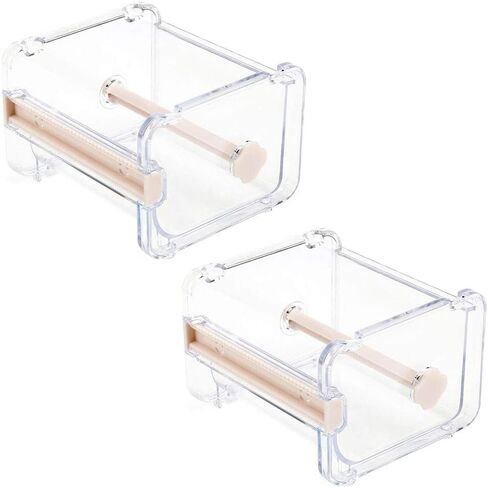 2 Packs Washi Tape Dispenser Cutter,Roll Tape Holder Organizer,Masking Tape Desktop Tape DIY Sticker Roll Tape Cutter,Washi Tape Box Holder Storage in Saudi Arabia