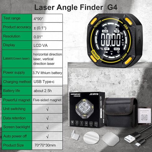 Digital Angle Finder - G4 High-Precision Electronic Level and Angle Gauge with Backlit Digital Display Angle Ruler -360 Degree Inclinometer Digital Electronic Level Accessory in Saudi Arabia