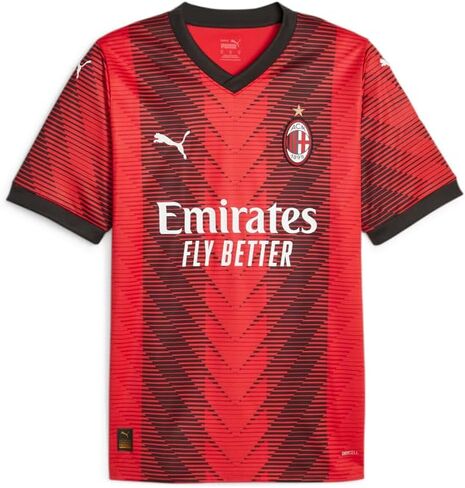 PUMA Men's AC Milan Home Jersey 23/24 (as1, Alpha, x_l, Regular, Regular) Red/Black in Saudi Arabia