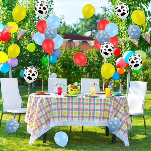 Animal Balloons, 12 Inch Jungle Safari Balloons Animal Rabbit Sika Deer Fox Squirrel Print Balloons Green White Yellow Jungle Safari Theme Party Decorations Party Supplies (4 Kind Of Animal) in Saudi Arabia