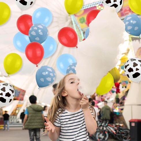 Animal Balloons, 12 Inch Jungle Safari Balloons Animal Rabbit Sika Deer Fox Squirrel Print Balloons Green White Yellow Jungle Safari Theme Party Decorations Party Supplies (4 Kind Of Animal) in Saudi Arabia