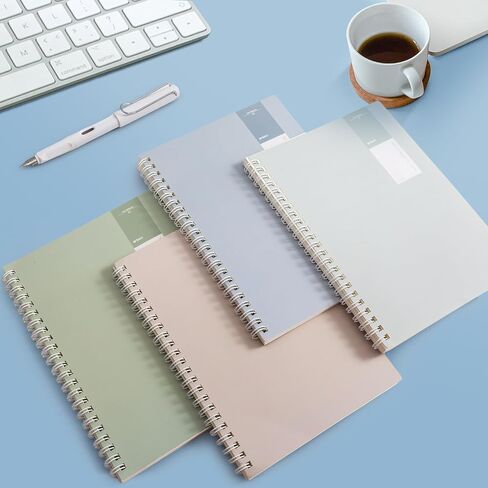 M&G 4 Pack Spiral Steno Pads, A5 Size White Paper with Line Steno Notebooks Writing Notebooks for Students School University College Office 14x20CM 60 Sheet 120 Page/Pad (A5 Multicolor) in Saudi Arabia