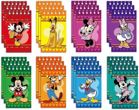 24Pcs Mini Notepads for Mouse Birthday Party Favors, Goodie Bag Stuffers, Children Classroom Rewards, Office Products Gift,Unique 8 Types Notepads for Birthday Party Supplies in Saudi Arabia