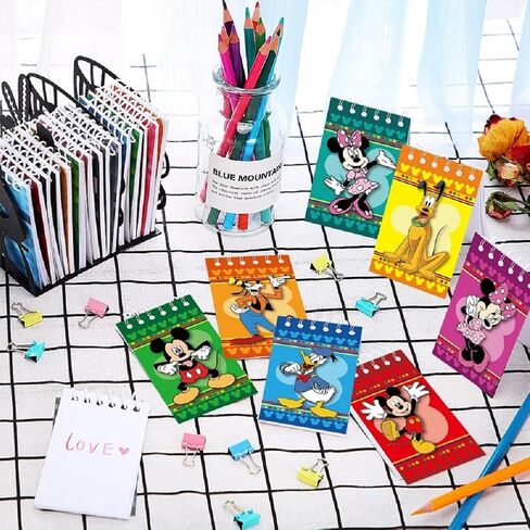 24Pcs Mini Notepads for Mouse Birthday Party Favors, Goodie Bag Stuffers, Children Classroom Rewards, Office Products Gift,Unique 8 Types Notepads for Birthday Party Supplies in Saudi Arabia