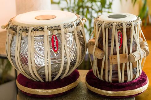 طقم طبلة طبلة للحفلات الموسيقية من مهراجا، بيان نحاسي 4½ كجم، مصمم، أرقى دايان مع حقيبة مبطنة، مطرقة، وسائد وغطاء - مجموعة طبلة طبلة طبلة، طبلة الآلات الموسيقية الهندية (PDI-69) in Kuwait