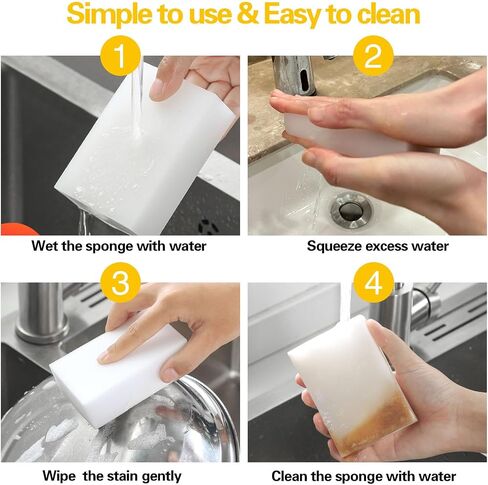 Magic Sponge Eraser,10 Pack 2X Density Extra Thick Melamine Sponge,Household Extra Large Cleaning Pads，Melamine Foam, No Scratches Cleaning Sponge,Multi-Purpose Bathroom,Floor, Kitchen in Saudi Arabia