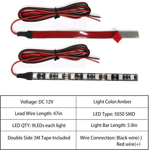 العالمي 2 قطعة 4in دراجة نارية LED بدوره إشارة ضوء العنبر LED قطاع ضوء بار للدراجات النارية سيارة سكوتر ATV UTV عربة الغولف الجبهة الخلفية تحول أضواء المؤشر الوامض الذيل تشغيل الضوء in Kuwait