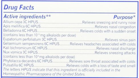 Boiron Homeopathic Medicine Coldcalm Tablets for Colds, 60 Count in Saudi Arabia