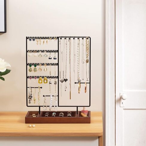 ProCase Earring Holder Jewelry Organizer Stand Bundle with 4-Tier Jewelry Organizer Stand Necklace Holder in Saudi Arabia