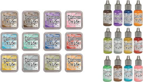 Distress Oxide Ink Pad and Reinker Bundle All 12 Colors - 24 Pack in Saudi Arabia