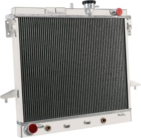 مشعاع ألومنيوم أساسي من EGINCOOLER لـ 2006-2012 GMC Canyon / 06-10 Hummer H3 H3T / 09-12 Chevy Colorado Pickup Trucks جميع مشعاع الألومنيوم مع مروحة كفن + مرحل 07 08 09 10 11 12 in Kuwait