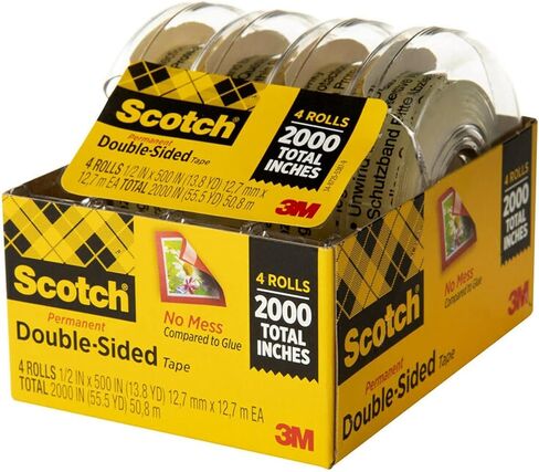 Scotch(R) 137 Photo Safe Double-Sided Tape, 1/2in. x 400in., Pack of 4 in Saudi Arabia