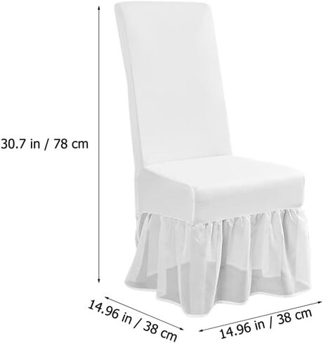 FOMIYES Dining Chair Cover Dining Chair Cover White Chair Covers Dining Room Chair Cover Dining Chair Skirt Slipcover Protector for Banquet Dining Chair Cover White Chair Covers White Chair Covers in Saudi Arabia