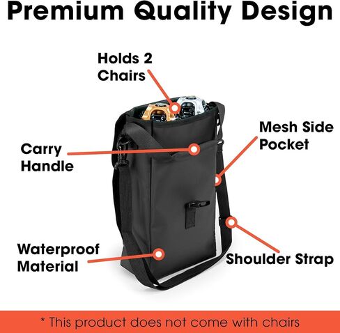 CLIQ Chair Bag for Portable Chairs - Fits 2 Chairs - Bag for Lightweight Folding Chair for Camping - Bag Holds 2 Chairs - Perfect for Outdoor Adventures in Saudi Arabia