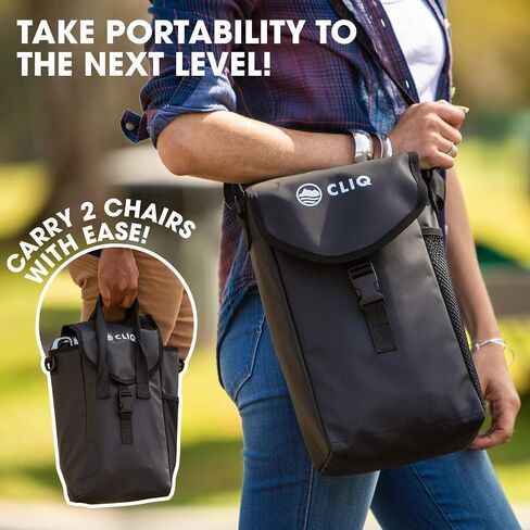 CLIQ Chair Bag for Portable Chairs - Fits 2 Chairs - Bag for Lightweight Folding Chair for Camping - Bag Holds 2 Chairs - Perfect for Outdoor Adventures in Saudi Arabia
