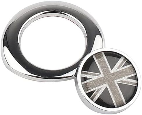 Metal Engine Start Push Start Button Ignition Starter Pushbutton Cover Cap Sticker for Mini Cooper R55 Clubman R56 Hatchback R57 Convertible R58 Coupe R59 Roadster R60 Countryman R61 (Gray Union Jack) in Saudi Arabia