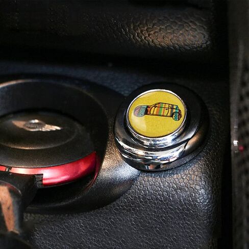 Metal Engine Start Push Start Button Ignition Starter Pushbutton Cover Cap Sticker for Mini Cooper R55 Clubman R56 Hatchback R57 Convertible R58 Coupe R59 Roadster R60 Countryman R61 (Gray Union Jack) in Saudi Arabia