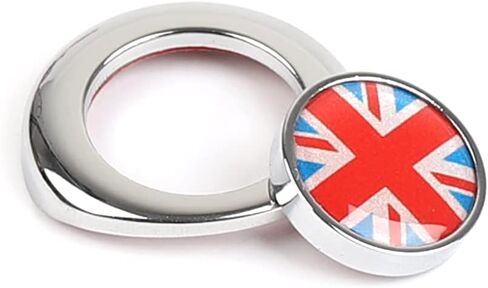 Metal Engine Start Push Start Button Ignition Starter Pushbutton Cover Cap Sticker for Mini Cooper R55 Clubman R56 Hatchback R57 Convertible R58 Coupe R59 Roadster R60 Countryman R61 (Gray Union Jack) in Saudi Arabia