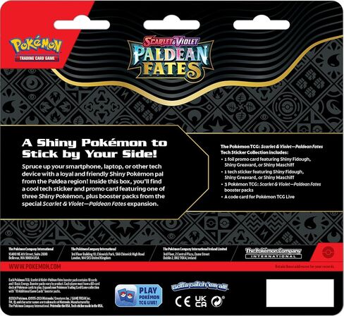 بوكيمون TCG: القرمزي والبنفسجي: الأقدار البالديانية: مجموعة ملصقات TECH - Shiny Greavard in Saudi Arabia