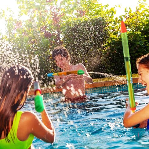 Leitee 48 Pieces 25 Inches Crayon Water Guns Bulk Long Water Shooters Water Suction Gun Water Squirters Summer Outdoor Beach Pool Party Game Toys for Kids Teens Adults Party Favors Supplies, 4 Colors in Saudi Arabia