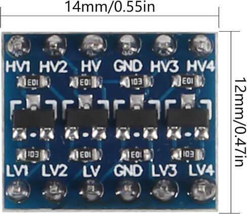 AITIAO 10 قطع 4 قنوات IIC I2C محول المستوى المنطقي وحدة ثنائية الاتجاه ملحومة مسبقًا 3.3 فولت إلى 5 فولت محول لـ Raspberry Pi وأجهزة التحكم الدقيقة الأخرى in Saudi Arabia