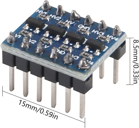 AITIAO 10 قطع 4 قنوات IIC I2C محول المستوى المنطقي وحدة ثنائية الاتجاه ملحومة مسبقًا 3.3 فولت إلى 5 فولت محول لـ Raspberry Pi وأجهزة التحكم الدقيقة الأخرى in Saudi Arabia