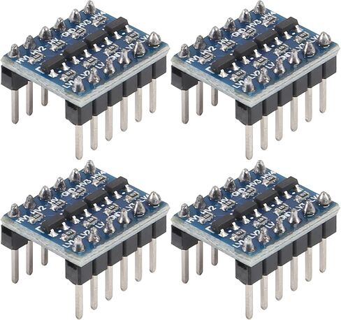 AITIAO 10 قطع 4 قنوات IIC I2C محول المستوى المنطقي وحدة ثنائية الاتجاه ملحومة مسبقًا 3.3 فولت إلى 5 فولت محول لـ Raspberry Pi وأجهزة التحكم الدقيقة الأخرى in Saudi Arabia