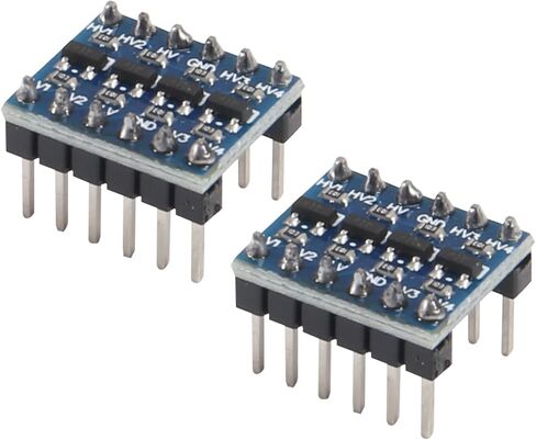 AITIAO 10 قطع 4 قنوات IIC I2C محول المستوى المنطقي وحدة ثنائية الاتجاه ملحومة مسبقًا 3.3 فولت إلى 5 فولت محول لـ Raspberry Pi وأجهزة التحكم الدقيقة الأخرى in Saudi Arabia
