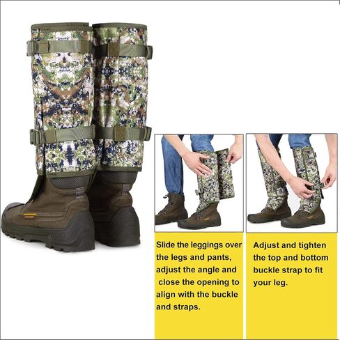 NatureBlend Snake Gaiters Hunting Gaiters, Adjustable Snow Boot Gaiters, Waterproof Leg Gaiters for Hiking Walking Skiing in Saudi Arabia