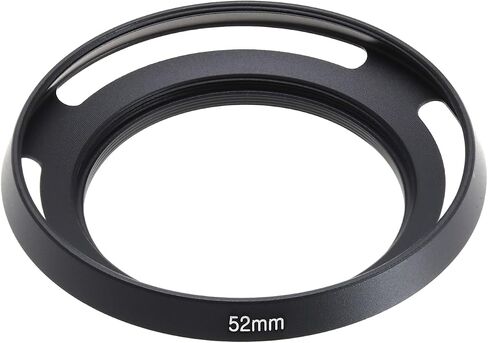 Create idea 52mm Lens Hood Compatible with FUJINON XC15-45mm F3.5-5.6 OIS PZ Lens Compatible with Fuji Fujifilm X-A5 X-T100 Clear Hole 49mm, Black in Saudi Arabia