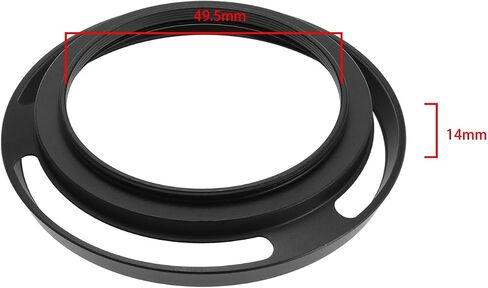 Create idea 52mm Lens Hood Compatible with FUJINON XC15-45mm F3.5-5.6 OIS PZ Lens Compatible with Fuji Fujifilm X-A5 X-T100 Clear Hole 49mm, Black in Saudi Arabia