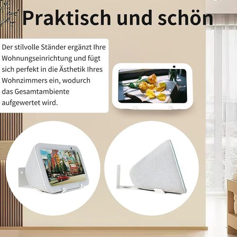 حامل حائط معدني من شينار فقط لعرض Echo Show 5 الجيل الثالث حامل جداري للعرض 5 مع إدارة الأسلاك مع رف حامل الملحقات (أسود) in Kuwait