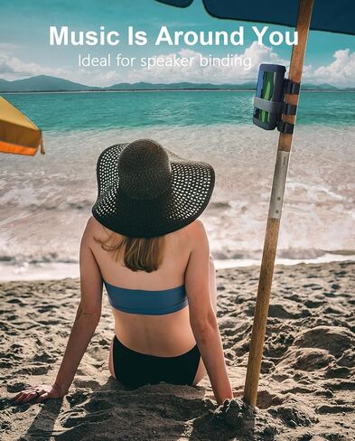 ALIENSX Bike Speaker Mount - Adjustable Strap for Most Portable Bluetooth Wireless Speakers, Compatible with Golf Cart Railing/Bike/Moto/Boat/ATV and More in Kuwait