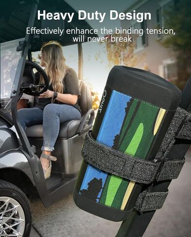 ALIENSX Bike Speaker Mount - Adjustable Strap for Most Portable Bluetooth Wireless Speakers, Compatible with Golf Cart Railing/Bike/Moto/Boat/ATV and More in Kuwait