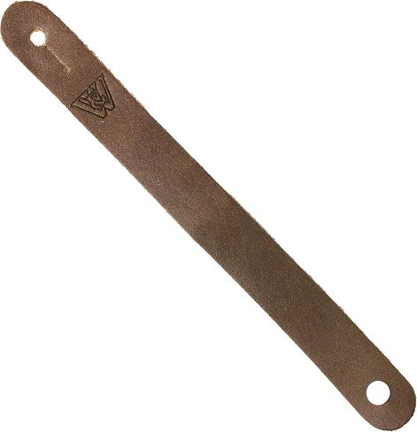 Walker And Williams AT-1-DBRN Distressed Brown Premium Leather Acoustic Guitar Strap Button Headstock Adaptor For Acoustic, Electric, And Bass Guitars in Saudi Arabia