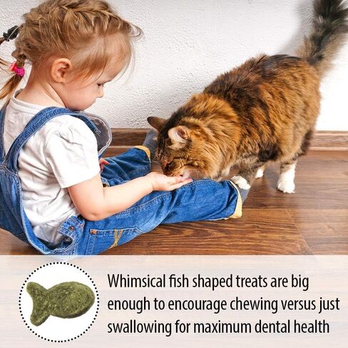 Emerald Pet 6 Pack Feline Dental Treats, 3 Ounces Each, Grain-Free Cat Treats Made in The USA (6 Pack Tuna) in Saudi Arabia