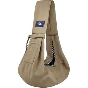 CUBY Dog and Cat Sling Carrier - Hands Free Reversible Pet Papoose Bag - Soft Pouch and Tote Design - Suitable for Puppy, Small Dogs Cats Outdoor (Pink, Unadjustable Strap) in Saudi Arabia