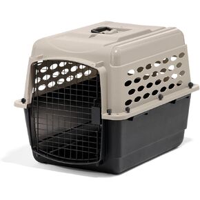 Petmate Vari Dog Kennel, Portable Pet Carrier, Taupe and Black, 28in in Kuwait
