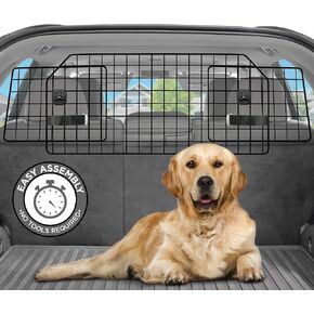 Pawple Dog Car Barrier for SUV's, Cars, Vehicles, & Trucks, Adjustable Large Pet Divider, Heavy-Duty Wire Mesh- Universal Fit in Saudi Arabia